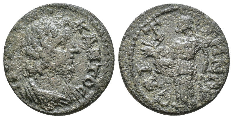 Lydia, Saitta, Pseudo-autonomous issue. Circa 2nd-3rd century AD. AE Bare-headed...
