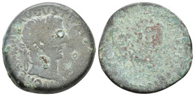 Commagene, Tiberius, Uncertain mint. 14-37 AD. Dupondius AE [TI] Caesar DIVI AVGVSTI F AVGVS[TVS], laureate head right / [PONT] MAXIM COS III IMP VII ...