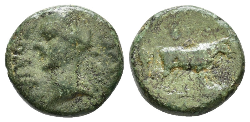 Macedon, Philippi, Claudius. 41-54 AD. AE Bare head of Claudius ; uncertain coun...