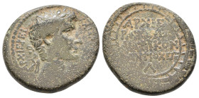 Syria, Antioch, Augustus. 27 BC–AD 14. AE Dated Year 30 of the Actian Era 2/1 BC. Obv: ΚΑΙΣ[ΑΡΙ ΣΕΒΑΣΤΩ] ΑΡΧΙΕΡΕΙ. Laureate head of Augustus, r. Rev: ...