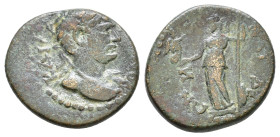 Pamphylia, Magydus, Hadrian. 117-138 AD. AE Laureate bust / Athena standing RPC III 2684. AE 4,29g.