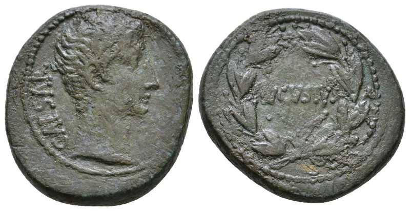 Seleucis and Pieria. Antioch. Augustus 27 BC. -14 AD. CAESAR.Bare head right. AV...