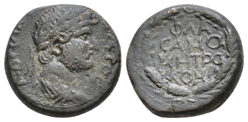 Commagene, Samosata. Hadrian, 117-138 AD. AE. Obv: AΔPIANOC CEBACTOC. Laureate, ...