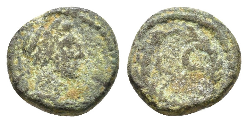 Syria Seleucis & Pieria. Antioch. Trajan. 98-117 AD. AE Half-Quadrans. Laureate ...