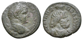 Thrace. Trajanopolis. Caracalla 197-217 AD. AE. Obv: AYT K M AYP CE ANTΩNEINOC. Laureate head right. Rev: TPAIANOΠOΛEITΩN. Bust of Serapis right, wear...