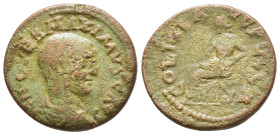 Macedon, Pella, Maximus. Caesar, 235-238 AD. AE. Obv: C IVL VER MAXIMVS CAES. Bare-headed, draped and cuirassed bust right. Rev: COL IVL AVG PELLA. Ci...