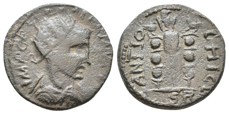 Pisidia, Antioch, Gallienus. 253-268 AD. AE Obv: IMP CAES PALCINLN GALLIENO. Rad...