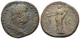 Hadrian. 117-138 AD. AE Sestertius. Rome Mint, Circa 134-138 AD. "HADRIANVS AVG. COS. III. P. P." His laureate and draped bust right; Reverse: "FORTVN...