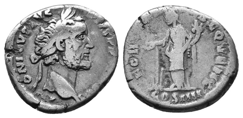 Antoninus Pius AD 138-161. Denarius. 2,76g.