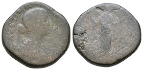Faustina Junior as Augusta. 147-175 AD. AE Sestertius. Rome. AE 17,96g.