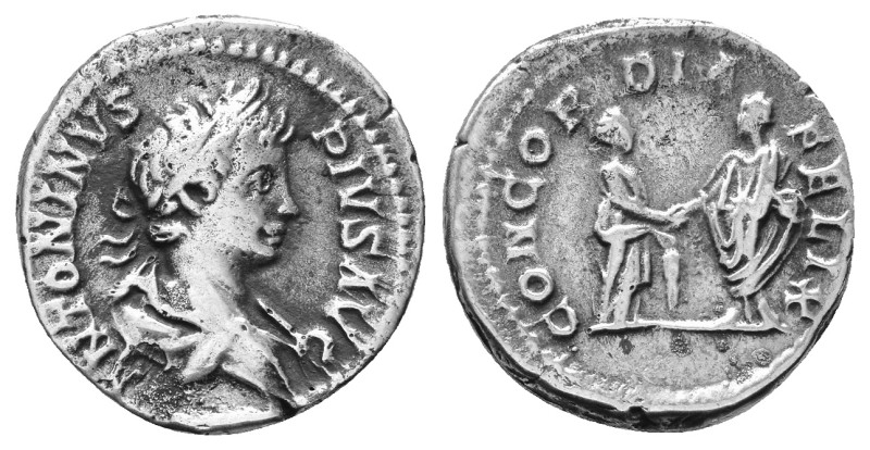 Caracalla 198-217 AD. Denarius. AR 2,24g.