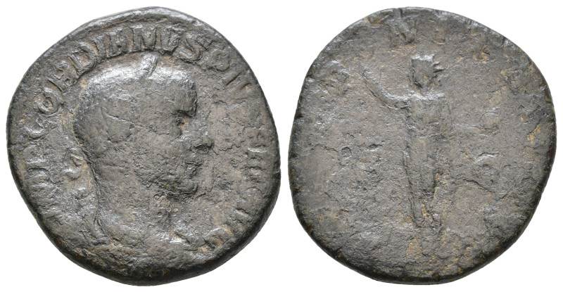 Gordian III. 238-244 AD. Rome AE Sestertius late 240-eARly 243 AF. IMP GORDIANVS...