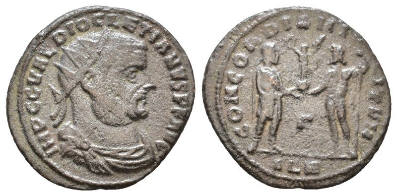 Diocletian. 284-305 AD. AE Radiate fraction. Post-reform issue. Alexandria, 296/...