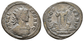 Probus 281 AD. BI Antoninianus. Rome. PROBVS P F AVG, radiate and cuirassed bust to right / VICTORIA GERM, trophy between two seated captives; R(thund...