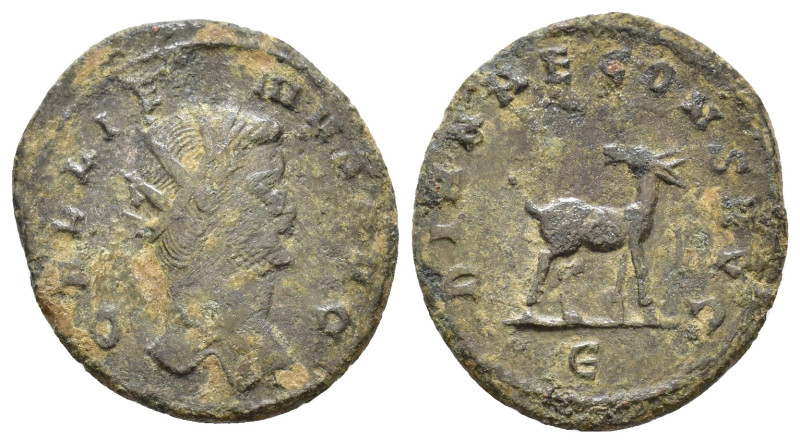 Gallienus. 253-268 AD. AE antoninianus Rome mint, 267/8 AD. Radiate head of Gall...