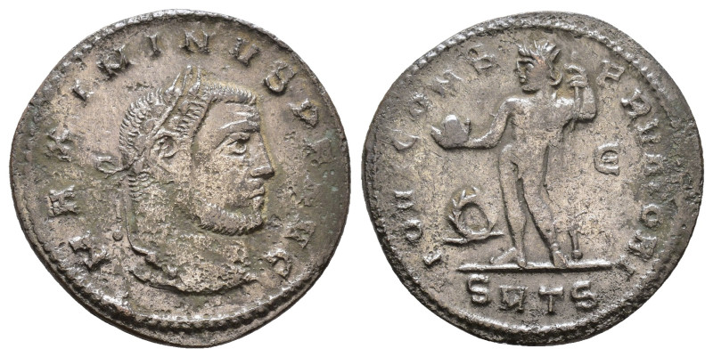 Maximinus II Daia. 310-313 AD. Follis. Thessalonica. Obv: MAXIMINVS P F AVG. Lau...