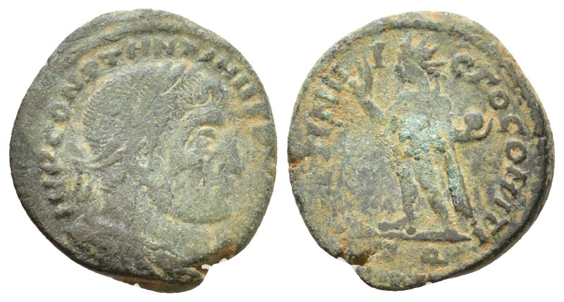 Constantine I. 307/10-337 AD . AE Follis. Rome. Laureate, draped, and cuirassed ...