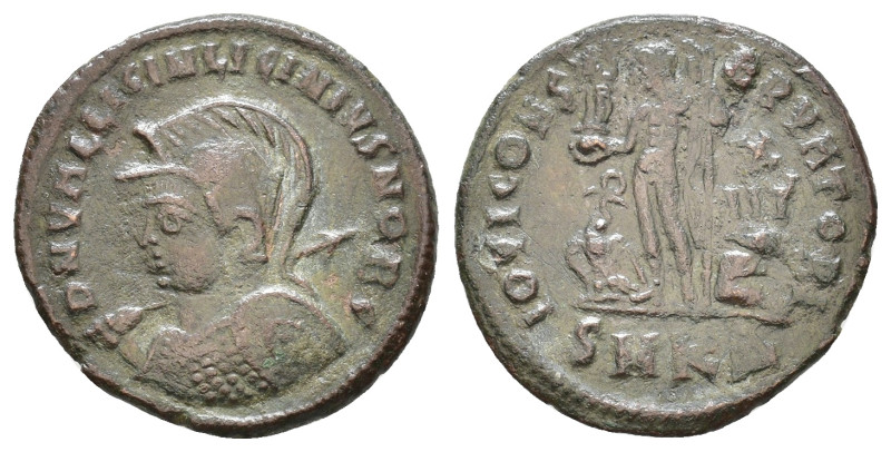 Licinius II. Nummus. AE Cyzicus 321-324 AD. D N VAL LICIN LICINIVS NOB C, helmet...