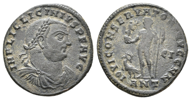 Licinius I. 308-324 AD. AE Follis. Antioch, 315-6 AD. Laureate head r. / Jupiter...