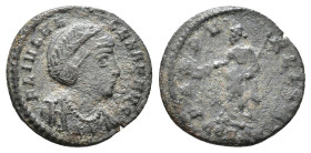 Helena, Augusta 324-328/30 AD. AE Constantinople. Posthumous issue. Obv: FL IVL HELENAE AVG. Diademed and mantled bust right. Rev: PAX PVBLICA / CONSЄ...