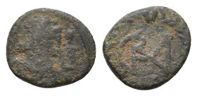 THE OSTROGOTHS. Theoderic, 493-526 AD. Pseudo-Imperial Coinage. In the name of Justin I, 518-526 . Blundered legend, bust right (perhaps of Anastasius...