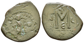 Heraclius. 610-641 AD. AE Follis. Constantinople. Heraclius and Heraclius Constantine standing facing. / Large M. E (officina) below, ANNO across fiel...