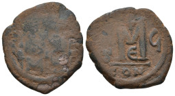 Justin II and Sophia. Follis. 565-578 AD. AE 11,53g.