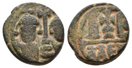 Heraclius, with Heraclius Constantine. 610-641 AD. 12 Nummi AE 4,54g.