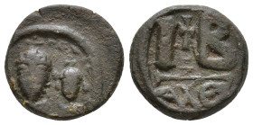 Heraclius, with Heraclius Constantine. 610-641 AD. 12 Nummi AE 5,72g.