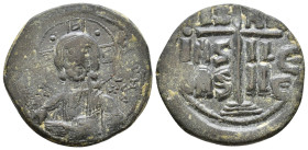 Anonymous Follis. temp. Basil II & Constantine VIII. AE 12,00g.