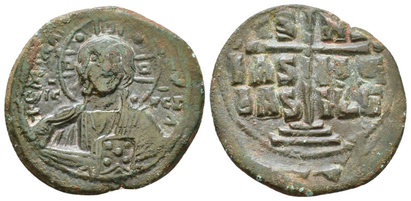 Anonymous follis, time of Basil II and Constantine VIII (970 – 1092). AE 9,82g....