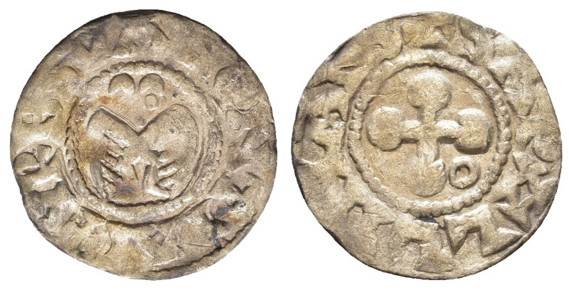 France. Provence. Valence. Anonymous Bishops (12th century). Denier. AR 0,88g.