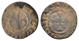 CRUSADERS, Antioch (Principality). Bohémond IV (second reign) - Bohemond V Æ Pougeoise. 1215-1250. 0,75g.