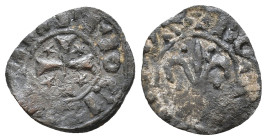 CRUSADERS, Antioch (Principality). Bohémond IV (second reign) - Bohemond V Æ Pougeoise. 1215-1250. 0,68g.
