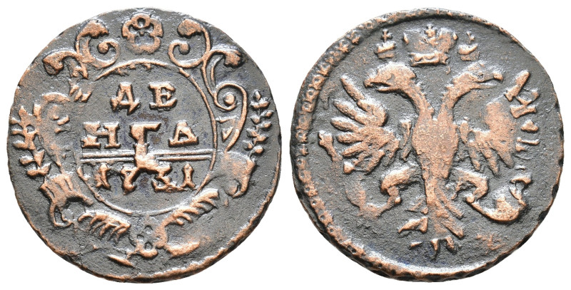 Russia. Denga 1731. AE 6,63g.