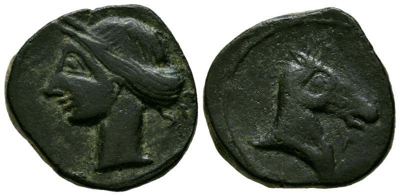 CARTAGONOVA (Cartagena, Murcia). Calco. (Ae. 7,67g/21mm). 220-215 a.C. (FAB-515)...