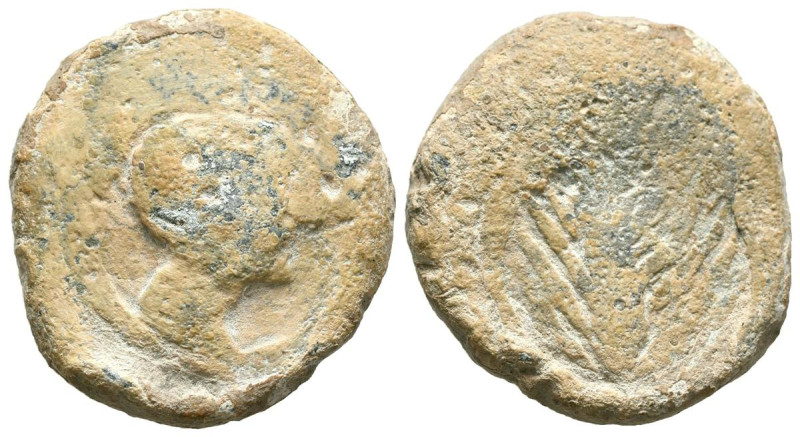 SEARO (Utrera, Sevilla). Plomo monetiforme. (Pb. 15,42g/24mm). 120-50 a.C. (CCP ...