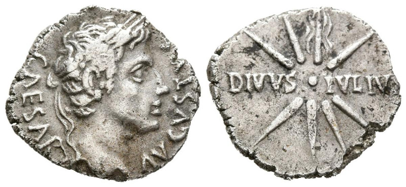 AUGUSTO. Denario. (Ar. 3,73g/18mm). 19-18 a.C. Caesaraugusta. (RIC 37a). Anv: Ca...