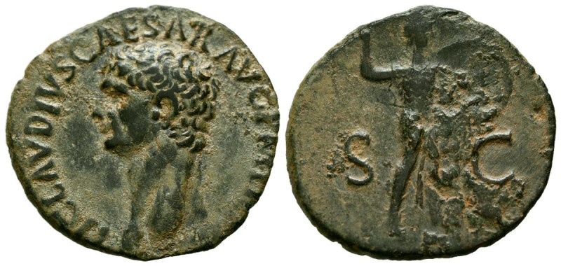 CLAUDIO I. As. (Ae. 8,00g/27mm). 41-50 d.C. Roma. (RIC 100). Anv: Cabeza de Clau...