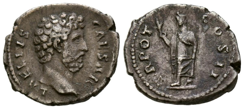 AELIO. Denario. (Ar. 3,36g/19mm). 137 d.C. Roma. (RIC 435). Anv: Cabeza de Aelio...