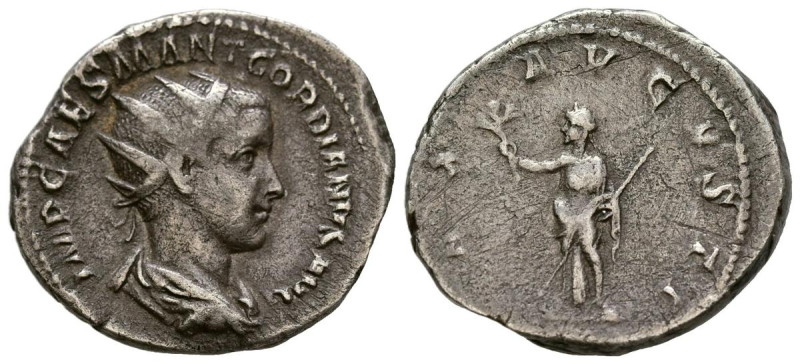 GORDIANO III. Antoniniano. (Ar. 4,57g/22mm). 238-239 d.C. Roma. (RIC 3). Anv: Bu...