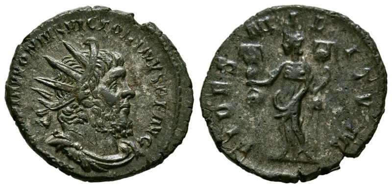 VICTORINO. Antoniniano. (Ae. 2,92g/20mm). 269 d.C. Treveri. (RIC 109). Anv: Bust...