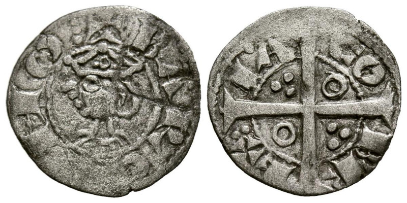 JAIME I (1213-1276). Dinero. (Ve. 0,80g/17mm). Barcelona. (Cru.V.S. 308). Anv: B...