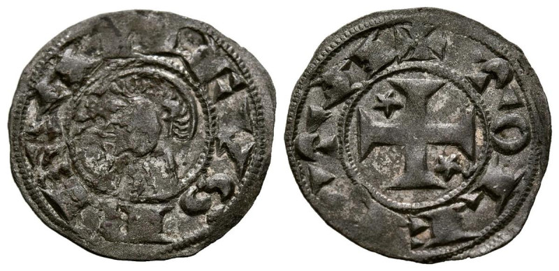 ALFONSO I DE ARAGON (1109-1126). Dinero. (Ve. 0,95g/17mm). Toledo. (FAB-23). Anv...