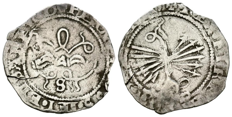 REYES CATÓLICOS (1474-1504). 1/2 Real. (Ar. 1,61g/21mm). S/D. Sevilla. (Cal-2019...