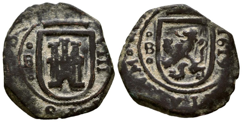 FELIPE III (1598-1621). 8 Maravedís (Ae. 4,91/23mm). 1619. Burgos. (Cal-2019-296...