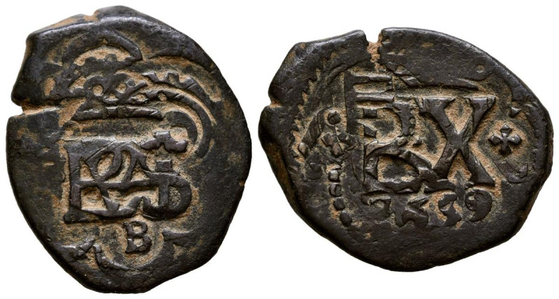 FELIPE IV (1621-1659). 4 Maravedís (Ae. 6,07g/22mm). 1659. Burgos. (Cal-2019-107...