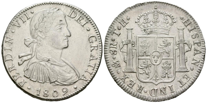 FERNANDO VII (1808-1833). 8 Reales. (Ar. 26.96g/40mm). 1809. México TH. (Cal-201...