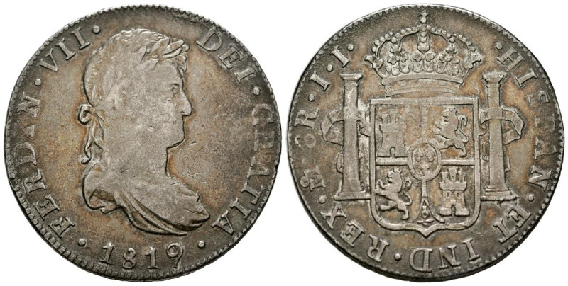 FERNANDO VII (1808-1833). 8 Reales. (Ar. 26,94g/38mm). 1819. México JJ. (Cal-201...