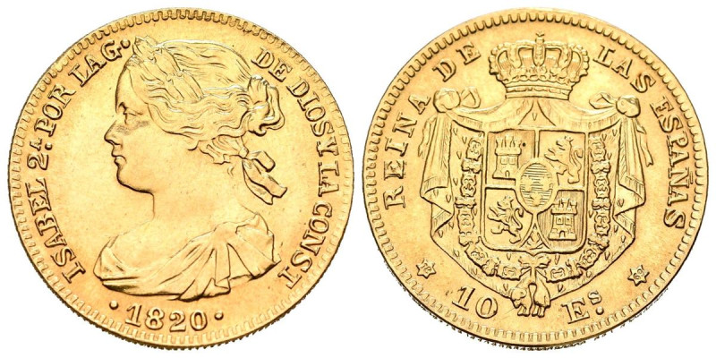 ISABEL II (1833-1868). 10 Escudos (Au. 7,89g/23mm). 1820 *18-69. Moneda fantasía...